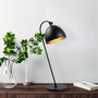 Opviq Acuka - 12292 Lámpara de mesa Negro y dorado